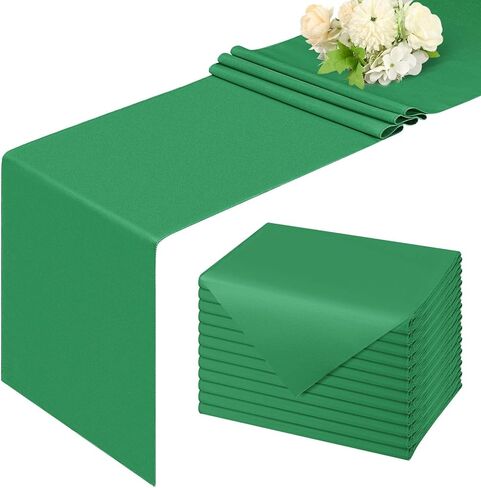 12 حزمة مفرش طاولة أسود بطول 6 أقدام، مفرش طاولة من البوليستر مقاس 12 × 72 بوصة، مفرش طاولة من البوليستر قابل للغسل وإعادة الاستخدام لتزيين طاولات حفلات الزفاف وأعياد الميلاد والولائم in Kuwait