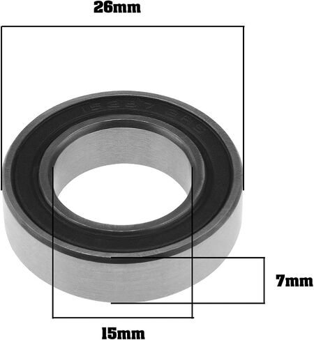 Create idea 4PCS 15267-2RS Deep Groove Ball Bearings Bicycle Double Rubber Sealed Bearings for Motorcycle Rear Hubs Machine Tools Electronic Equipment 15x26x7mm in Saudi Arabia