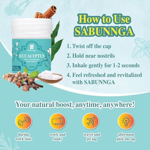 Thai Herbal Nasal Inhaler, Menthol Nose for Congestion, Ideal Aromatherapy for Working Women, Refreshing Yadom, Portable and Convenient in Saudi Arabia