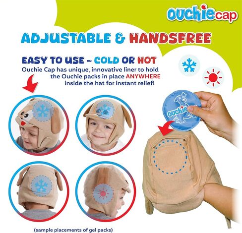 Kids Ice Packs for Boo Boos, Wearable Handsfree Kids Ice Packs Hot and Cold Pack. Toddler Ice Packs for Injuries Reusable Kids, Treats Bumps, Bruises, Fever & More. FSA/HSA Eligible in Saudi Arabia