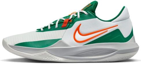 حذاء كرة السلة Nike Precision 6 (DD9535-103، أبيض/ملكيت/ساعة شمسية/برتقالي آمن) مقاس 8.5 in Saudi Arabia