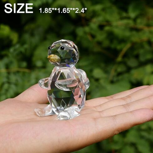 IFOLAINA تماثيل بطة كريستال تحمل حقيبة مدرسية تمثال صغير هدايا العودة إلى المدرسة تماثيل بطة زجاجية تماثيل حيوانات صغيرة مصنوعة يدويًا هدية رائعة للأطفال in Kuwait
