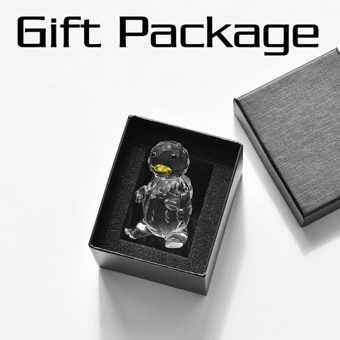 IFOLAINA تماثيل بطة كريستال تحمل حقيبة مدرسية تمثال صغير هدايا العودة إلى المدرسة تماثيل بطة زجاجية تماثيل حيوانات صغيرة مصنوعة يدويًا هدية رائعة للأطفال in Kuwait