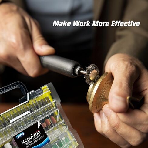 مجموعة ملحقات الأدوات الدوارة، 500 قطعة من قطع الملحقات، سيقان بقطر 1/8 بوصة (3.2 مم)، رؤوس أدوات دوارة لسهولة القطع والصنفرة والطحن والنحت والتلميع والحفر والنقش in Kuwait