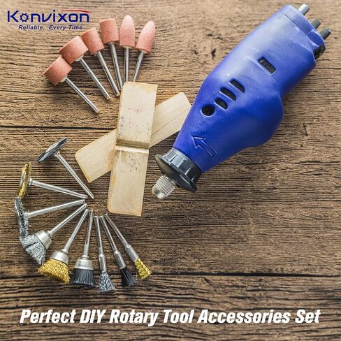 مجموعة ملحقات الأدوات الدوارة، 500 قطعة من قطع الملحقات، سيقان بقطر 1/8 بوصة (3.2 مم)، رؤوس أدوات دوارة لسهولة القطع والصنفرة والطحن والنحت والتلميع والحفر والنقش in Kuwait