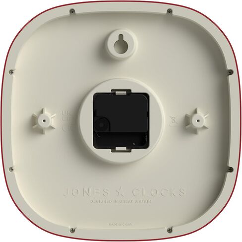 JONES CLOCKS Retro Square Wall Clock in Acrylic, The 'Marvel' in Grey, 25 x 25 x 5cm in Kuwait