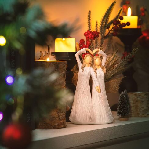 تمثال الأخوات، هدايا الصداقة لأفضل الأصدقاء، هدايا عيد ميلاد Bestie للنساء، هدايا الأخت من الأخت والأصدقاء، شخصية منحوتة مرسومة يدويًا مقاس 7 بوصات in Kuwait