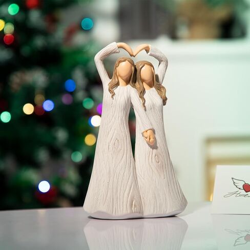 تمثال الأخوات، هدايا الصداقة لأفضل الأصدقاء، هدايا عيد ميلاد Bestie للنساء، هدايا الأخت من الأخت والأصدقاء، شخصية منحوتة مرسومة يدويًا مقاس 7 بوصات in Kuwait