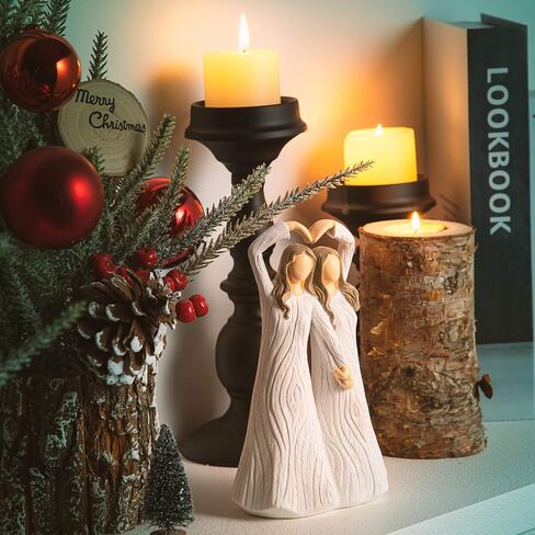 تمثال الأخوات، هدايا الصداقة لأفضل الأصدقاء، هدايا عيد ميلاد Bestie للنساء، هدايا الأخت من الأخت والأصدقاء، شخصية منحوتة مرسومة يدويًا مقاس 7 بوصات in Kuwait