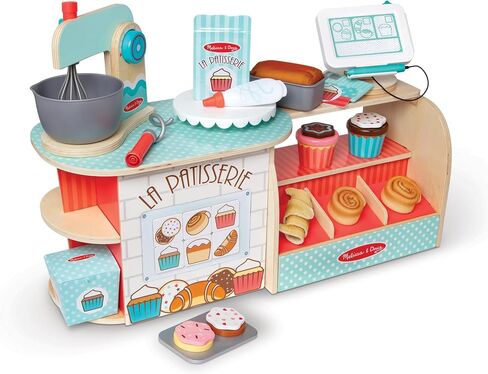 Melissa & Doug Wooden La Patisserie Bakery (39 Pieces) - FSC-Certified Materials in Saudi Arabia