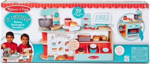 Melissa & Doug Wooden La Patisserie Bakery (39 Pieces) - FSC-Certified Materials in Saudi Arabia