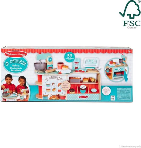 Melissa & Doug Wooden La Patisserie Bakery (39 Pieces) - FSC-Certified Materials in Saudi Arabia
