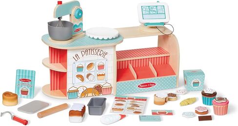 Melissa & Doug Wooden La Patisserie Bakery (39 Pieces) - FSC-Certified Materials in Saudi Arabia