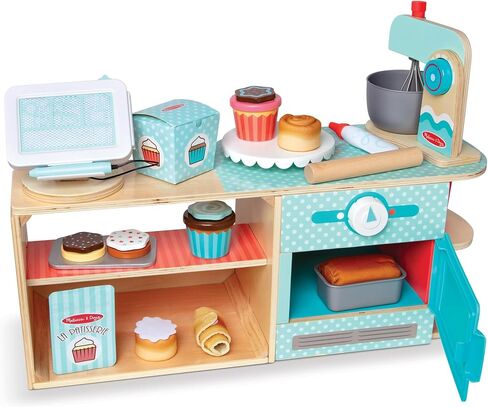 Melissa & Doug Wooden La Patisserie Bakery (39 Pieces) - FSC-Certified Materials in Saudi Arabia