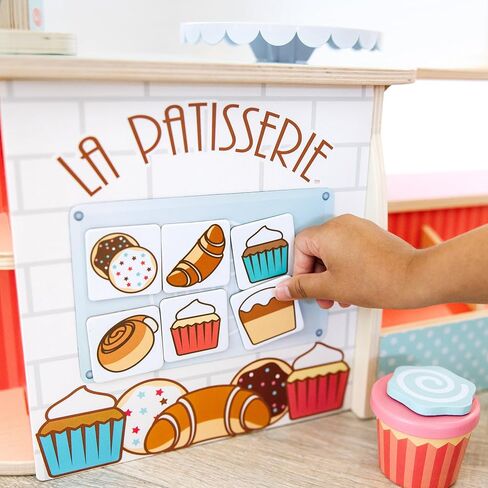 Melissa & Doug Wooden La Patisserie Bakery (39 Pieces) - FSC-Certified Materials in Saudi Arabia
