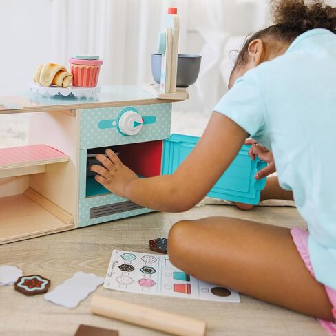 Melissa & Doug Wooden La Patisserie Bakery (39 Pieces) - FSC-Certified Materials in Saudi Arabia