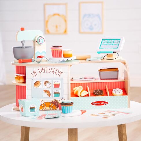 Melissa & Doug Wooden La Patisserie Bakery (39 Pieces) - FSC-Certified Materials in Saudi Arabia