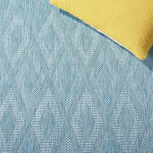 SAFAVIEH Courtyard Collection 2' x 3'7" Aqua CY8522 Indoor/ Outside Waterproof Easy cleansingPatio Backyard Mudroom Accent Mat in Saudi Arabia
