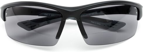 Sport & Wrap-Around Bifocal Reading Sunglasses in Matte Black with Smoke Lenses by Readers.com | The Roster | +3.00 in Saudi Arabia