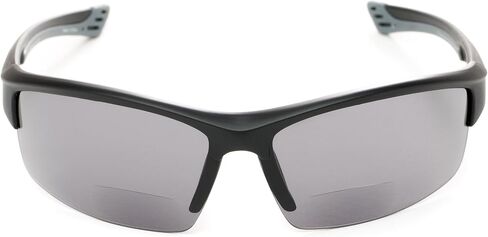 Sport & Wrap-Around Bifocal Reading Sunglasses in Matte Black with Smoke Lenses by Readers.com | The Roster | +3.00 in Saudi Arabia