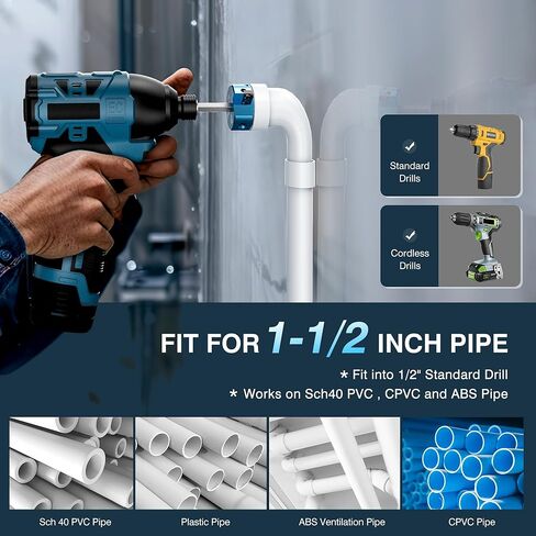 8 قطع من مخرطة الأنابيب البلاستيكية، مجموعة أدوات السباكة البلاستيكية الملائمة للمثقاب القياسية 1/2 بوصة تحتوي على 1/2 بوصة، 3/4 بوصة، 1 بوصة، 1-1/4 بوصة، 1-1/ 2"، 2"، 3"، 4" in Kuwait
