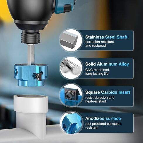 8 قطع من مخرطة الأنابيب البلاستيكية، مجموعة أدوات السباكة البلاستيكية الملائمة للمثقاب القياسية 1/2 بوصة تحتوي على 1/2 بوصة، 3/4 بوصة، 1 بوصة، 1-1/4 بوصة، 1-1/ 2"، 2"، 3"، 4" in Kuwait