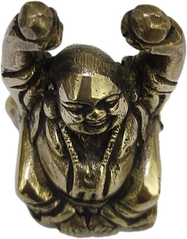 athizay Laughing Buddha Sitting 5.5 cm Brass Happy Ho Tai Monk Statues Known as Prosperity Buddha Home Decor and Gifting Idols in Kuwait
