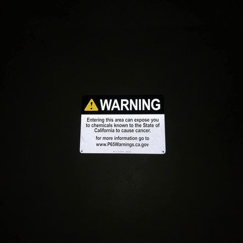 TRADESAFE Prop 65 Cancer and Reproductive Harm Warning Signs, Quick Install Aluminum Safety Sign, Light Reflective, UV-Resistant, Waterproof Signs for Business, 14" X 10" Proposition 65 Sign in Kuwait