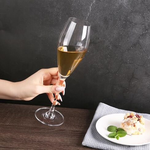 Champagne Flutes, Set of 2 Crystal Champagne Glasses, 9 OZ Prosecco Glasses, Housewarming/Wedding Gifts in Saudi Arabia