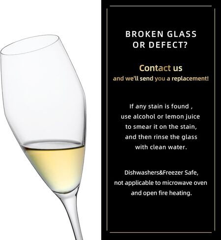 Champagne Flutes, Set of 2 Crystal Champagne Glasses, 9 OZ Prosecco Glasses, Housewarming/Wedding Gifts in Saudi Arabia