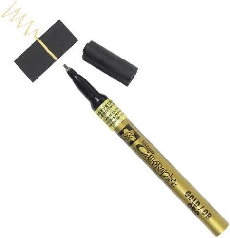 SAKURA Pen-Touch Calligrapher Paint Markers - Paint Pens for Metal, Wood, Plastic, & More - Assorted Metallic Colors - Fine Tip Size - 4 Pack in Saudi Arabia