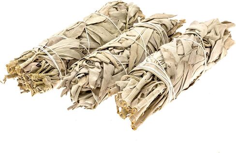 6" White Sage Sticks - 2 Pack - Medium Smudge Incense Sticks for Spiritual Cleansing, Sage Smudge Kit Refills, Meditation, Witchcraft Supplies, Spiritual Gifts - Alternative Imagination in Saudi Arabia