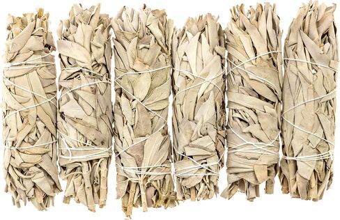 6" White Sage Sticks - 2 Pack - Medium Smudge Incense Sticks for Spiritual Cleansing, Sage Smudge Kit Refills, Meditation, Witchcraft Supplies, Spiritual Gifts - Alternative Imagination in Saudi Arabia