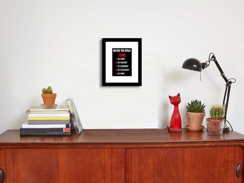Wieco Art Think Quotes Wall Art Inspirational Canvas Print Motivation Classroom Decor With Black Frame and Real Glass for Home Office Wall Decoration in Saudi Arabia