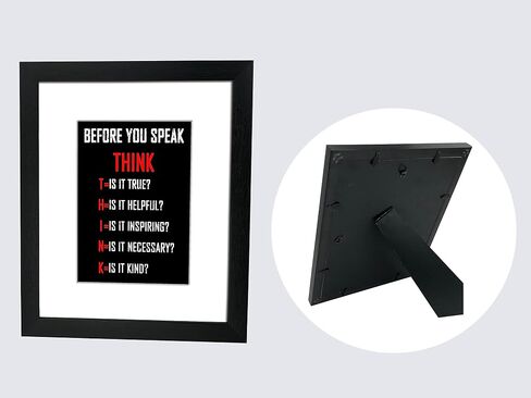 Wieco Art Think Quotes Wall Art Inspirational Canvas Print Motivation Classroom Decor With Black Frame and Real Glass for Home Office Wall Decoration in Saudi Arabia