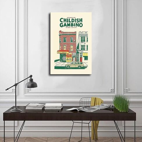 Yaobaofu Childish Gambino 3 Canvas Poster Wall Art Decor Print Picture Paintings for Living Room Bedroom Decoration Unframe: Unframe:12x18inch(30x45cm) in Saudi Arabia