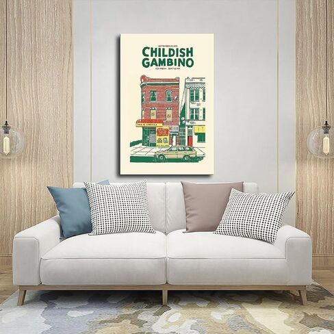 Yaobaofu Childish Gambino 3 Canvas Poster Wall Art Decor Print Picture Paintings for Living Room Bedroom Decoration Unframe: Unframe:12x18inch(30x45cm) in Saudi Arabia
