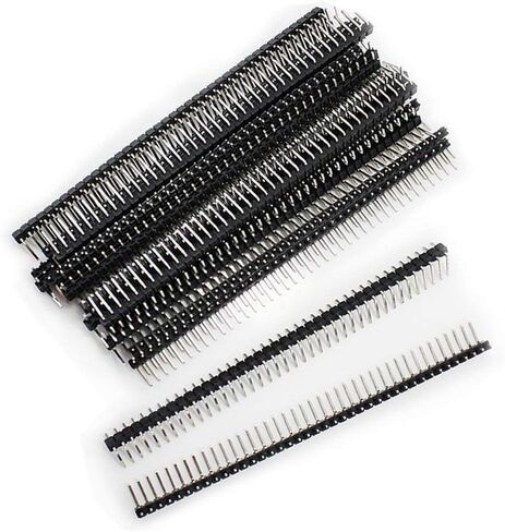 HiLetgo 10pcs 1 * 40P Single Row Pin Bent Pin Copper Needles 2.54mm Pitch in Kuwait