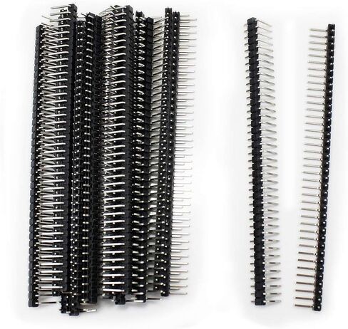 HiLetgo 10pcs 1 * 40P Single Row Pin Bent Pin Copper Needles 2.54mm Pitch in Kuwait