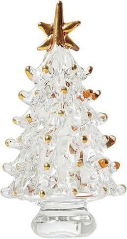Clear Hand Blown Glass Christmas Tree Glass Figurine Decoration for Xmas Window Tabletop Mantel in Saudi Arabia