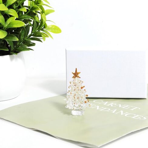 Clear Hand Blown Glass Christmas Tree Glass Figurine Decoration for Xmas Window Tabletop Mantel in Saudi Arabia