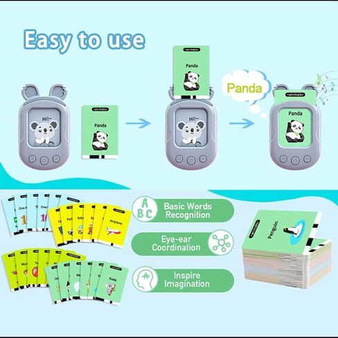 Toddler Toys for 1 2 3 4 5 Year Old Boy and Girl Kids Gifts, Speech Therapy Autism Sensory Toys, Montessori Toys Talking Flash Cards with 224 Sight Words, Educational Learning Toys for Ages 2-4 in Kuwait