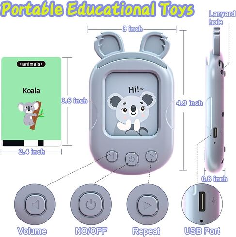 Toddler Toys for 1 2 3 4 5 Year Old Boy and Girl Kids Gifts, Speech Therapy Autism Sensory Toys, Montessori Toys Talking Flash Cards with 224 Sight Words, Educational Learning Toys for Ages 2-4 in Kuwait