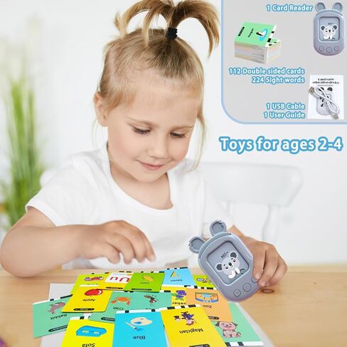Toddler Toys for 1 2 3 4 5 Year Old Boy and Girl Kids Gifts, Speech Therapy Autism Sensory Toys, Montessori Toys Talking Flash Cards with 224 Sight Words, Educational Learning Toys for Ages 2-4 in Kuwait