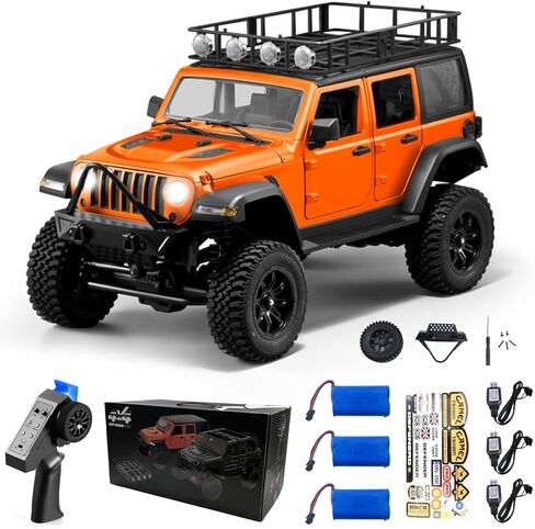 LEOSO MN128 RC Car 1/12 RC Crawler RC Jeep Rock Crawler RC Truck 4x4 RC Land Rover390 Strong Motor Crawler RC Car 4WD Off Road Car with 3pcs Upgraded 1500mah Battery in Kuwait