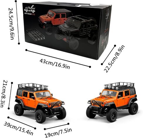LEOSO MN128 RC Car 1/12 RC Crawler RC Jeep Rock Crawler RC Truck 4x4 RC Land Rover390 Strong Motor Crawler RC Car 4WD Off Road Car with 3pcs Upgraded 1500mah Battery in Kuwait