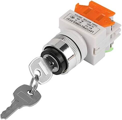 Key Operated Switch 2 Position Security Key Lock Switch LAY37-11Y/21 220V 5A Rotary Selector with 2 Keys in Saudi Arabia