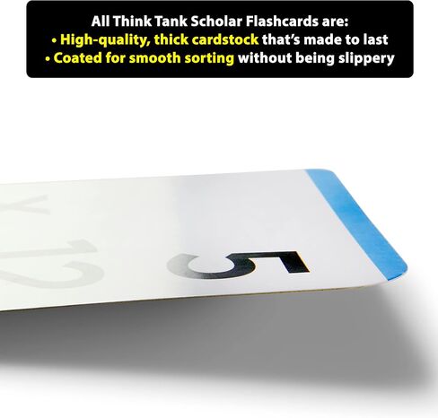 Think Tank Scholar 173 بطاقة فلاش الضرب + 2 نرد رياضي (حائز على جائزة) جميع الحقائق 0-12 إجابة على الظهر، للأطفال في الصف الثاني، الثالث، الرابع، الخامس، السادس أو المدرسة المنزلية - الألعاب والرسوم البيانية in Kuwait