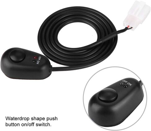 KIMISS 1 قطعة مفتاح زر الضغط، 12 فولت زر ضغط على مفتاح إيقاف مع أضواء مؤشر LED أحمر/أخضر لحظة شكل قطرة الماء in Saudi Arabia