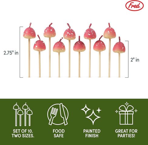 Genuine Fred Woodland Wicks, Set of 10 Mushroom Party Candles, Birthday Cake Candles, Cottagecore Aesthetic, Includes Two Sizes in Saudi Arabia